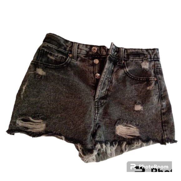 Wild Fable button fly distressed denim shorts sz 0 - Picture 1 of 7